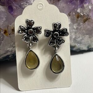Flower Teardrop Earrings